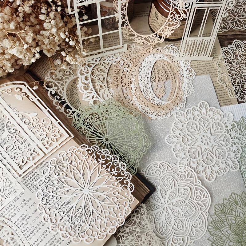 10 pcs Vintage Lace Hollow Mat - Ink Blotter Paper ulasan dan harga
