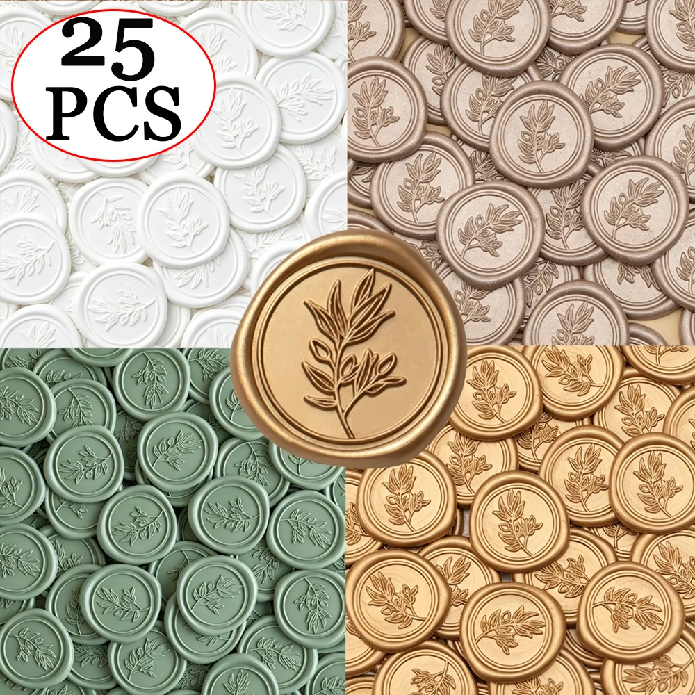 25pcs/set Olive Branches Leafy - Wax Seal Stamp Set ulasan dan harga
