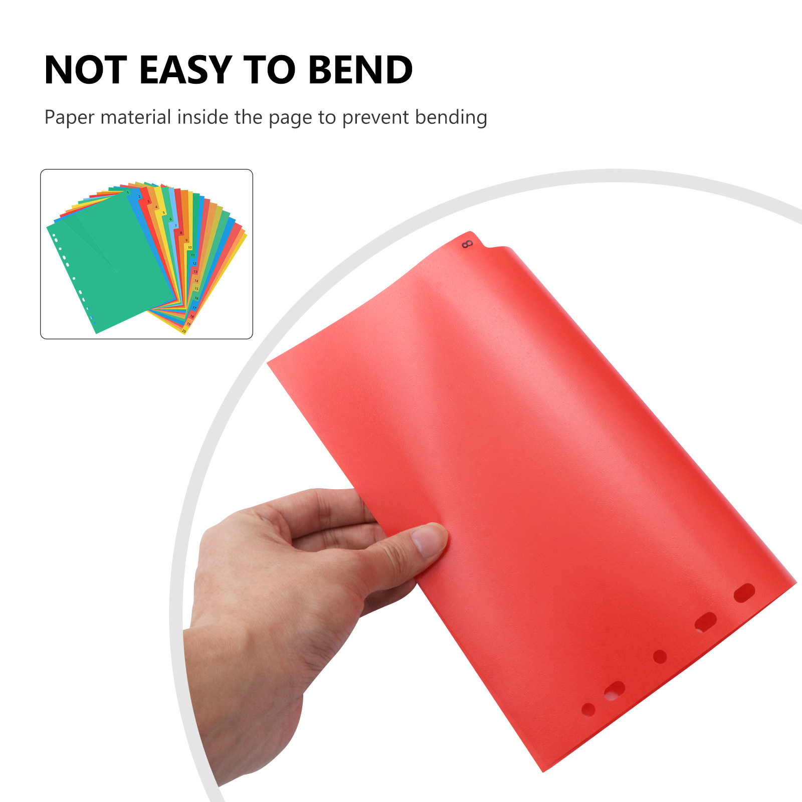 20 Pages A4 Colorful Plastic T - Tab Divider A4 ulasan dan harga